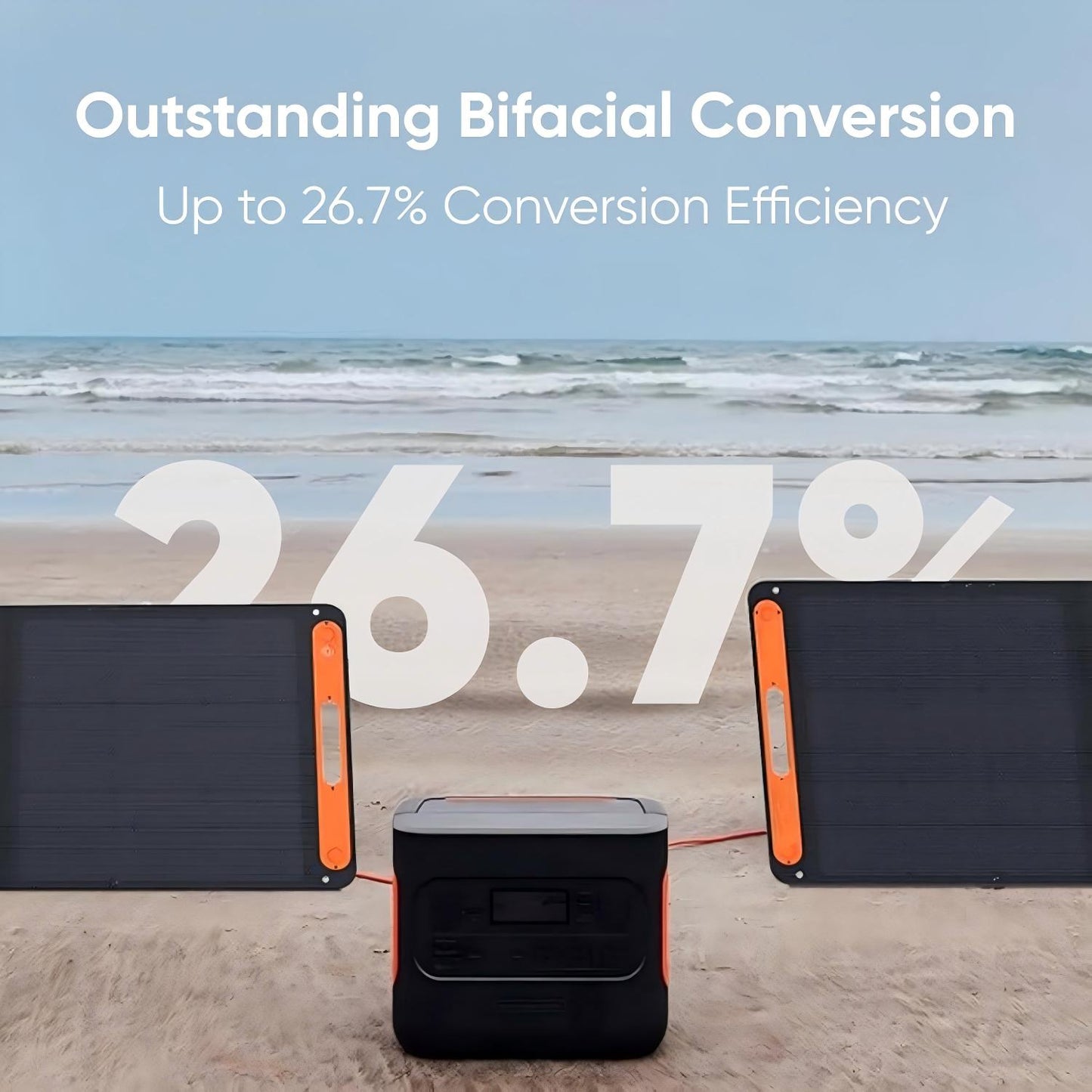 200W Portable Foldable Solar Panel with Stand - IP68 Waterproof