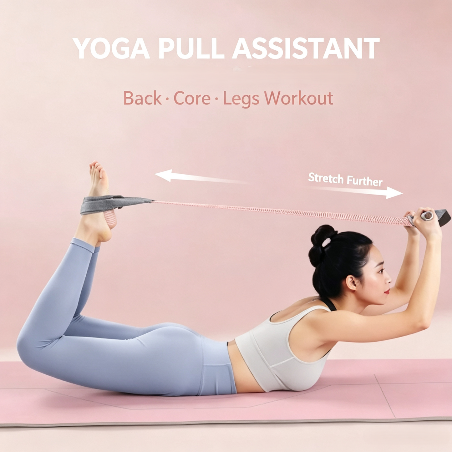 Yoga Pedal Resistance Band with Handles