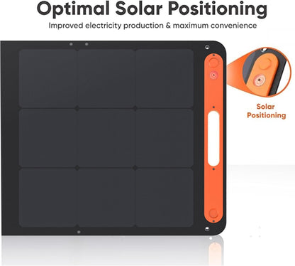 200W Portable Foldable Solar Panel with Stand - IP68 Waterproof