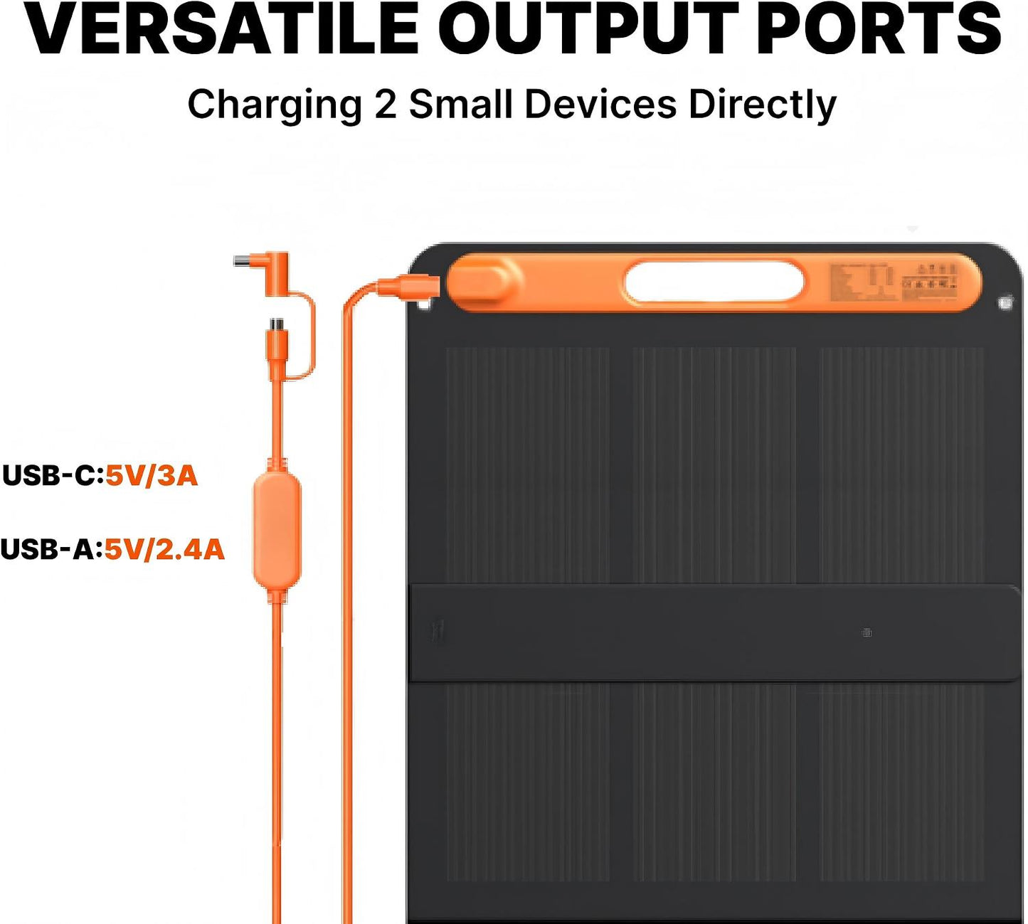 200W Portable Foldable Solar Panel with Stand - IP68 Waterproof
